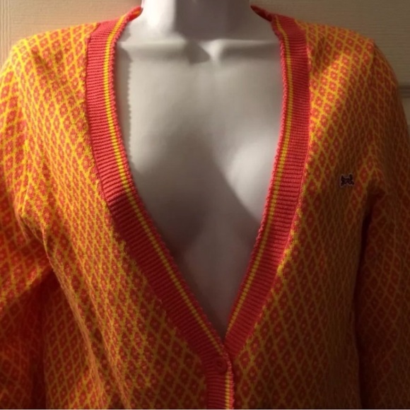 Le Tigre Pink and Yellow Cardigan Size Small - Picture 6 of 7